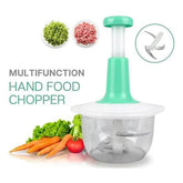 Manual Hand Push Chopper – 1.5L Multi-Functional Vegetable & Meat Grinder |  Food Processor